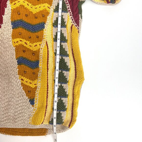 VTG Knitting Needles Knitted by Hand Sweater Size M - Picture 4 of 9